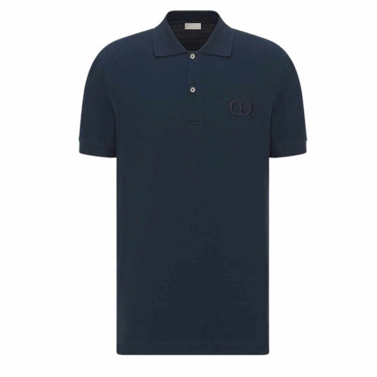 CD Embroidered Navy Polo-Shirt