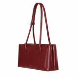 Square Low Red Wine Shoulder Bag