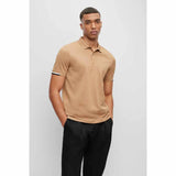 Rubberish Logo Print Caramel Polo-Shirt