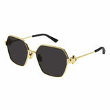 Square Tinted Gold Sunglasses