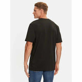 Double Logo Print Black T-Shirt