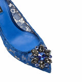 Bellucci Taormina Lace Blue Pumps