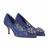 Bellucci Taormina Lace Blue Pumps