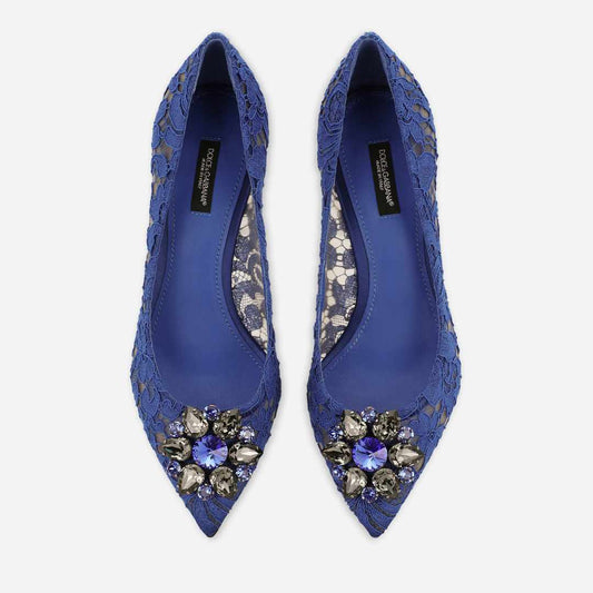 Bellucci Taormina Lace Blue Pumps