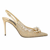 Taormina Gold Slingback Pumps