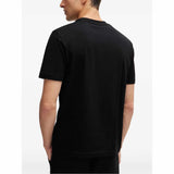 Textured Print Black T-Shirt