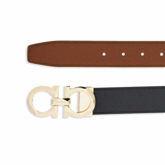 Gancini Black/Brown Reversible Belt