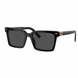 Logo Plaque Square Black Sunglasses