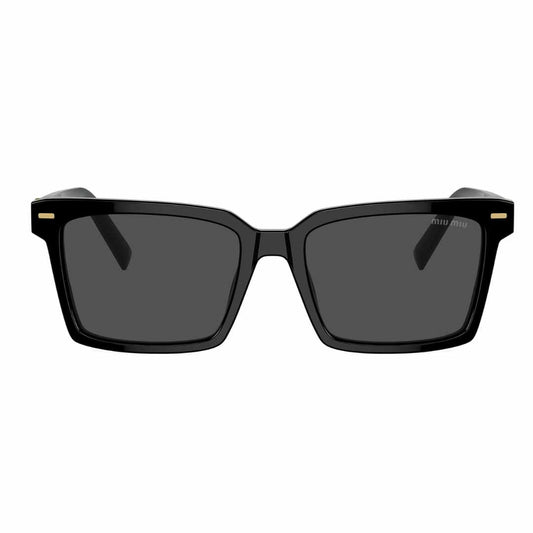 Logo Plaque Square Black Sunglasses