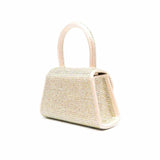 Bow Champagne Rhinestone Micro Bag