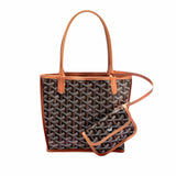 Sac Anjou Black & Tan Mini Tote Bag