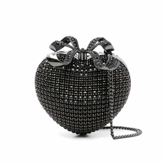 Heart-Shape Black Micro Bag