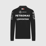 2024 Team Long-Sleeve Black Polo-Shirt