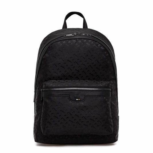 Monogram Print Black Backpack