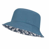 Oblique Print Reversible Blue Bucket Cap