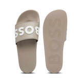 Logo Print Cream Slides