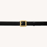 Gold Buckle Santos Black/Brown Reversible Belt