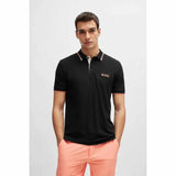 Paddy Pro Orange Embroidery Black Polo-Shirt