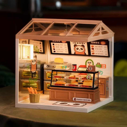 Rolife Panda Bakery Miniature House