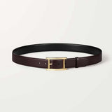Gold Buckle Tank Black/Brown 3.5cm Reversible Belt