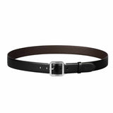 Silver Buckle Santos 3.5cm Black/Brown Reversible Belt