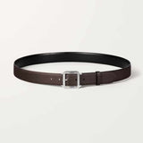 Silver Buckle Santos 3.5cm Black/Brown Reversible Belt
