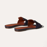 Summer Charms Navy Suede Slides
