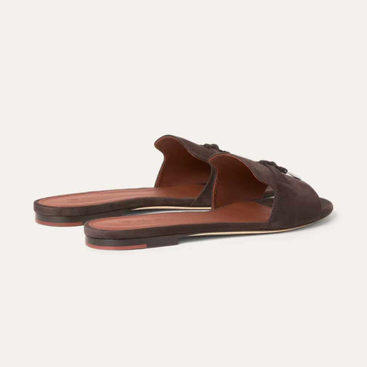 Summer Charms Suede Goatskin Slides