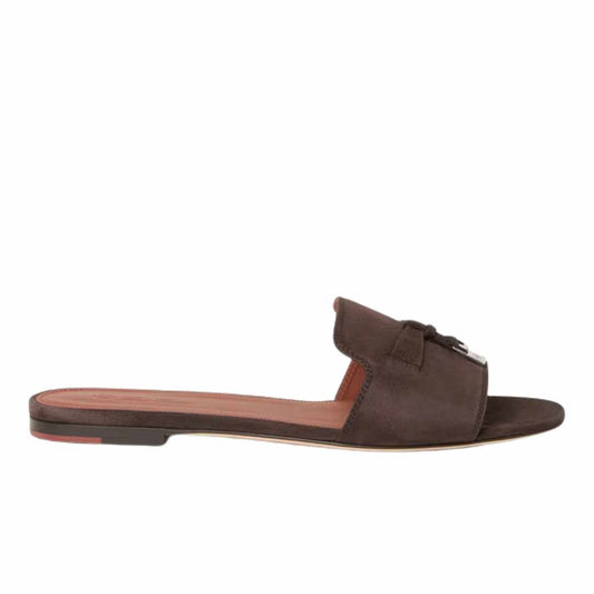 Summer Charms Suede Goatskin Slides