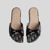 Oblique Deep Blue Bow Slides