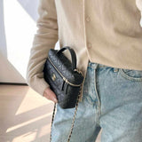 Grained Calfskin Vanity Bag