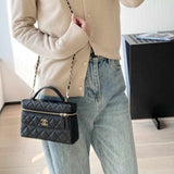 Grained Calfskin Vanity Bag