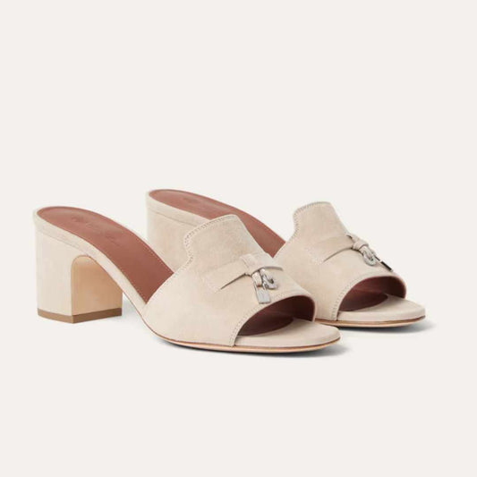 Summer Charms Raw Cashmere Mules