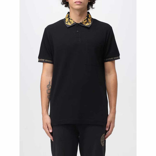 Collar Baroque Black Polo-Shirt