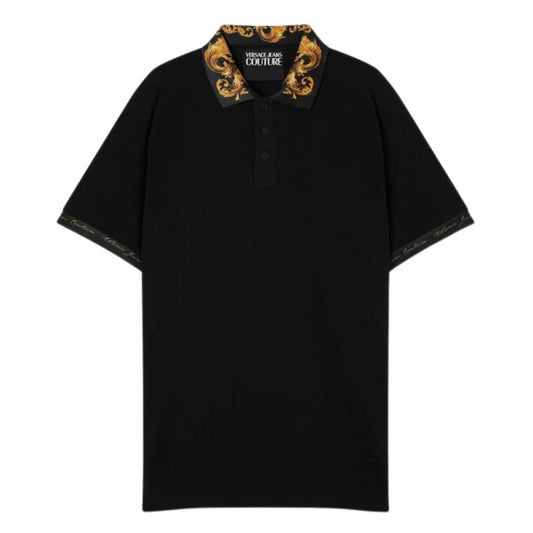 Collar Baroque Black Polo-Shirt