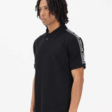 Logo Shoulder Black Polo-Shirt