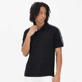 Logo Shoulder Black Polo-Shirt