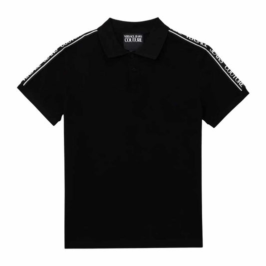 Shouldered Logo Black Polo-Shirt
