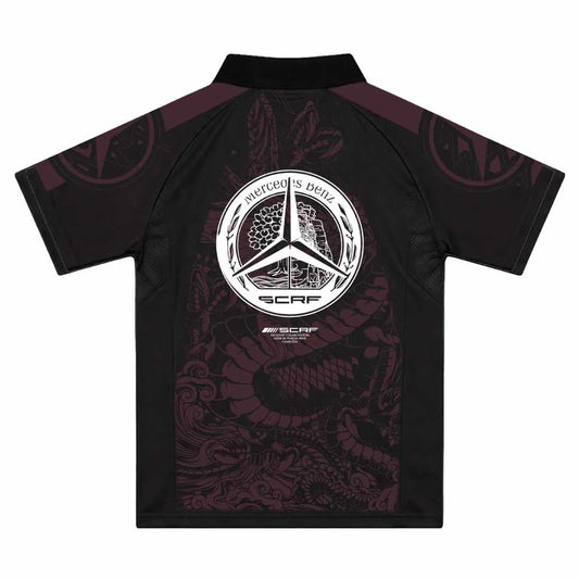 x SF Dragon Print Black Jersey T-Shirt