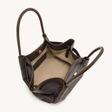 Hana Medium Leather Brown Tote Bag