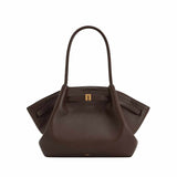 Hana Medium Leather Brown Tote Bag