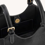 Ines Padlock Black Tote Bag