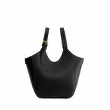 Ines Padlock Black Tote Bag