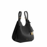 Ines Padlock Black Tote Bag
