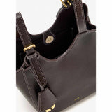 Ines Padlock Dark Brown Tote Bag