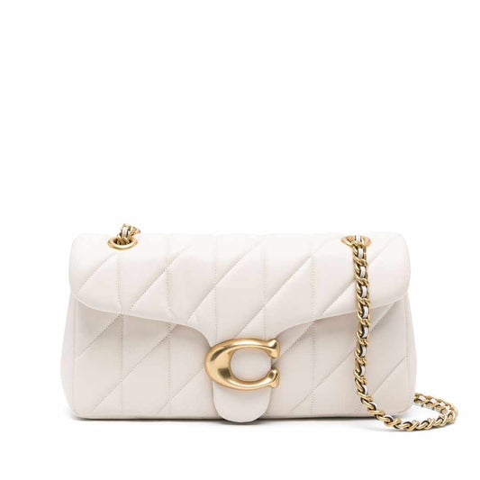 Tabby 26 Quilted Chalk Shoulder Bag