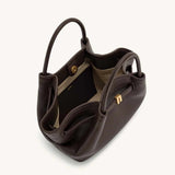 Hana Mini Leather Brown Tote Bag