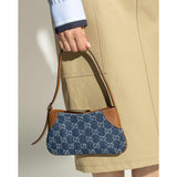 GG Emblem Blue Small Shoulder Bag