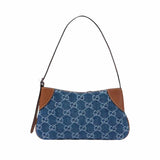 GG Emblem Blue Small Shoulder Bag