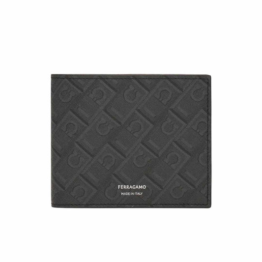 Gancini Monogram Black Wallet
